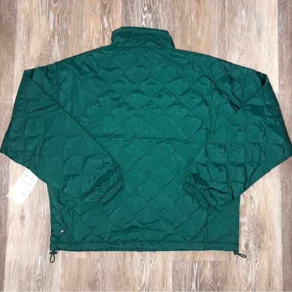 Zella Quilted Bomber Jacket in Green Moss XXS NWT - Picture 3 of 9